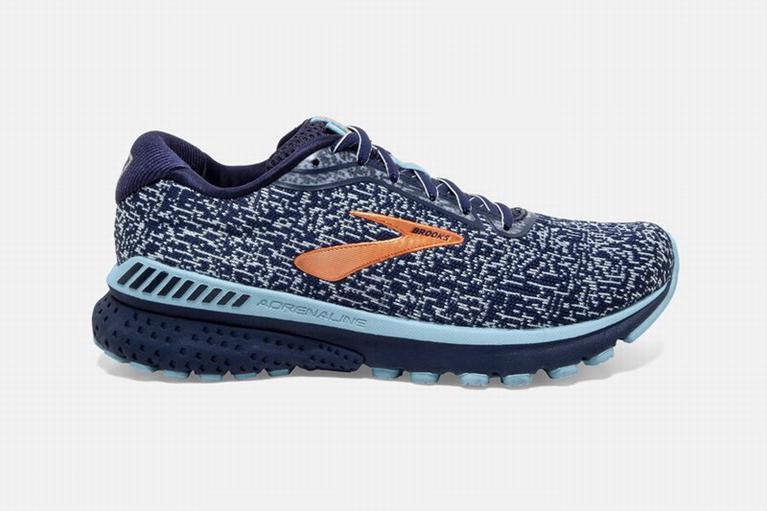 Brooks Adrenaline GTS 20 Road Running Shoes - Women's - Navy/Copper (23497-VPSH)